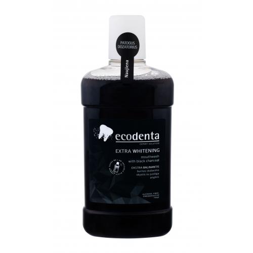 Ecodenta Mouthwash Extra Whitening 500 ml ústna voda s čiernym uhlím unisex