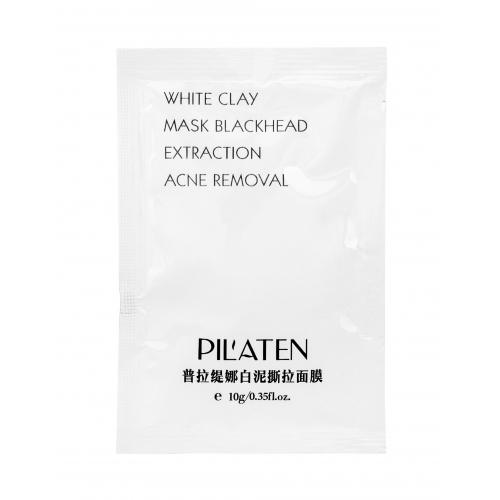 Pilaten White Clay 10 g čistiaca maska proti čiernym bodkám a akné pre ženy