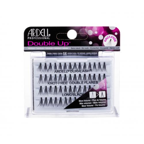 Ardell Double Up Duralash Knot-Free Double Flares 56 ks trsové nalepovacie mihalnice bez uzlíkov pre ženy Long Black