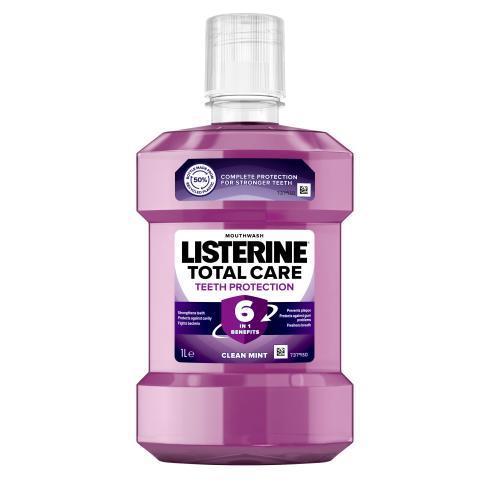 Listerine Total Care Mouthwash 6in1 1000 ml ústna voda pre svieži dych unisex