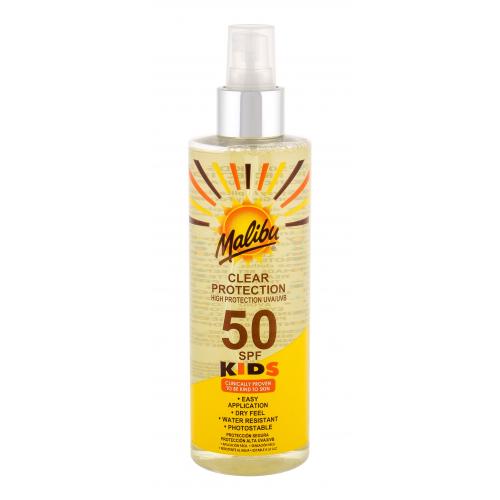 Malibu Kids Clear Protection SPF50 250 ml detský opaľovací sprej pre deti