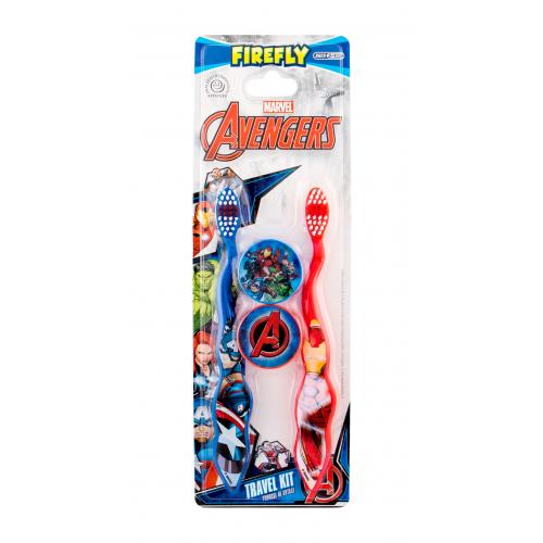 Marvel Avengers Toothbrush darčeková kazeta pre deti zubná kefka 2 ks  púzdro 2 ks