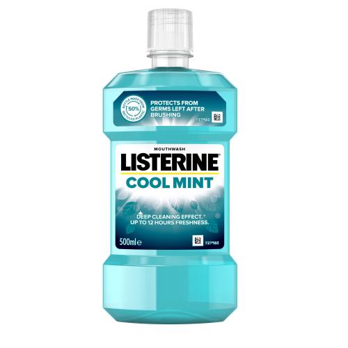 Listerine Cool Mint Mouthwash 500 ml ústna voda pre svieži dych unisex