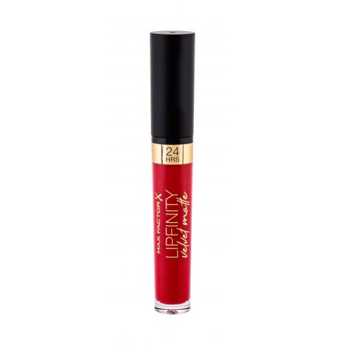 Max Factor Lipfinity Velvet Matte 24HRS 3,5 ml tekutý matný rúž pre ženy 025 Red Luxury