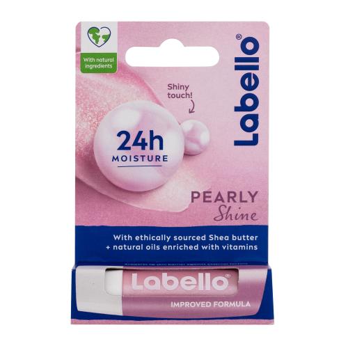Labello Pearly Shine 24h Moisture Lip Balm 4,8 g hydratačný a vyživujúci balzam na pery pre ženy