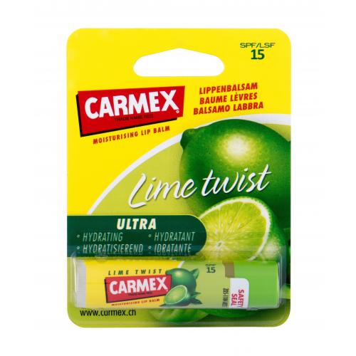 Carmex Ultra Moisturising Lip Balm Lime Twist SPF15 4,25 g ochranný balzam na pery s príchuťou limetky pre ženy