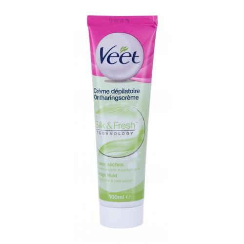 Veet Silk  Fresh™ Dry Skin 100 ml depilačný krém s vôňou ľalie na suchú pokožku pre ženy