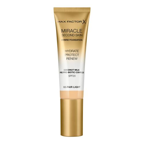 Max Factor Miracle Second Skin SPF20 30 ml hydratačný make-up pre ženy 02 Fair Light