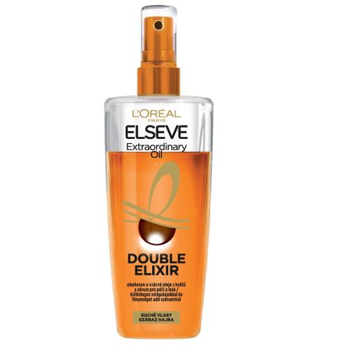 LOréal Paris Elseve Extraordinary Oil Double Elixir 200 ml vyživujúci sprej na poškodené a suché vlasy pre ženy