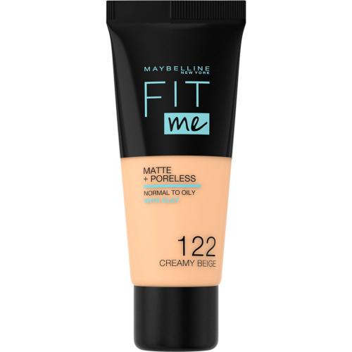 Maybelline Fit Me! Matte  Poreless 30 ml zjednocujúci make-up so zmatňujúcim efektom pre ženy 122 Creamy Beige