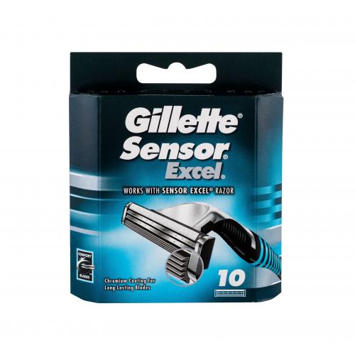 Gillette Sensor Excel náhradné ostrie pre mužov náhradná britva 10 ks