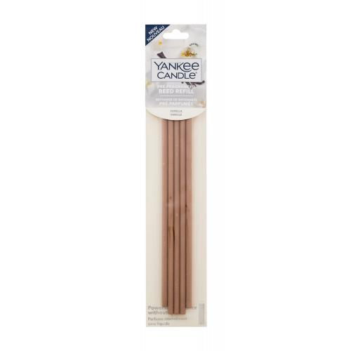 Yankee Candle Vanilla Pre-Fragranced Reed Refill 5 ks náhradné vonné tyčinky do difuzéra unisex