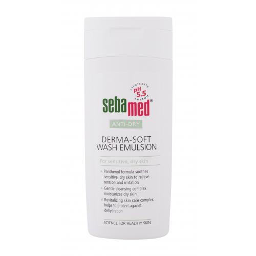 SebaMed Anti-Dry Derma-Soft Wash Emulsion 200 ml čistiaca emulzia na telo aj tvár pre ženy