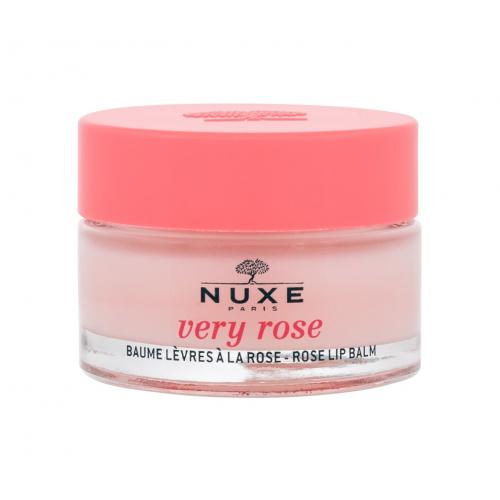 NUXE Very Rose 15 g prírodný balzam na pery s obsahom ružového oleja pre ženy