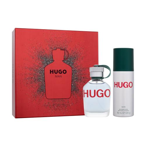 HUGO BOSS Hugo Man darčeková kazeta pre mužov toaletná voda 75 ml  dezodorant 150 ml