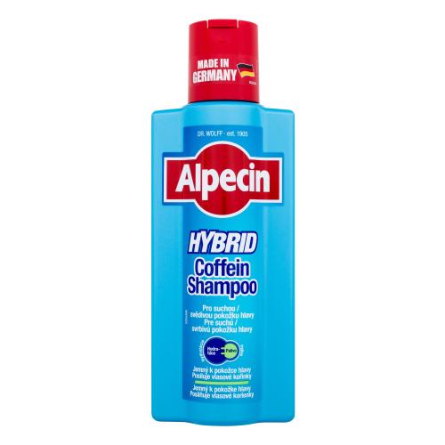 Alpecin Hybrid Coffein Shampoo 375 ml šampón proti padaniu vlasov na suchú a citlivú pokožku pre mužov