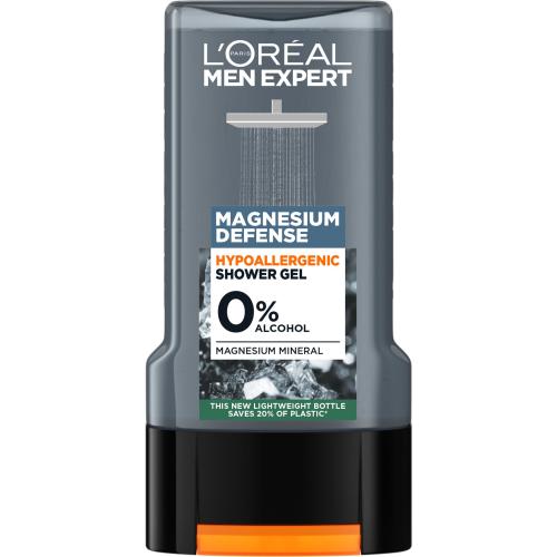 LOréal Paris Men Expert Magnesium Defence Shower Gel 300 ml hydratačný sprchovací gél na telo, tvár aj vlasy pre mužov