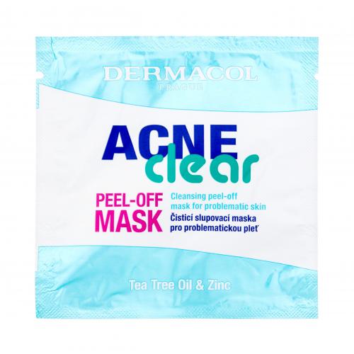 Dermacol AcneClear Peel-Off Mask 8 ml čistiaca odlupovacia maska na problematickú pleť pre ženy