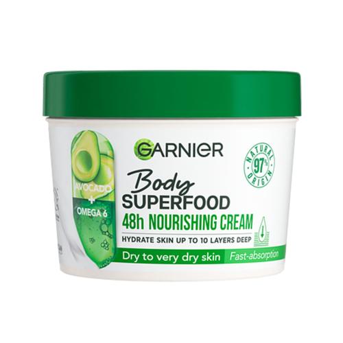 Garnier Body Superfood 48h Nourishing Cream Avocado Oil  Omega 6 380 ml vyživujúci telový krém na suchú a veľmi suchú pokožku pre ženy