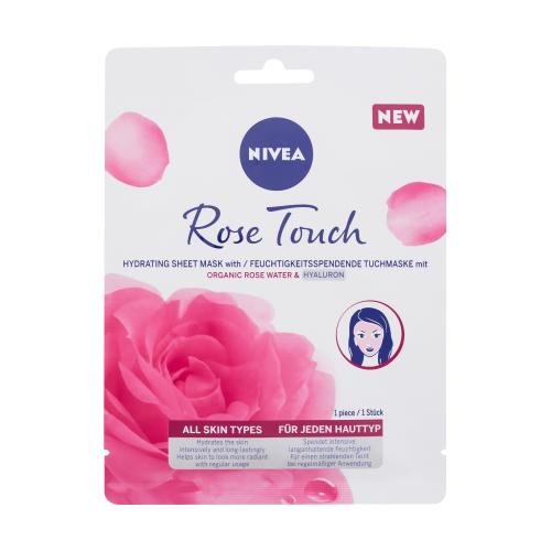 Nivea Rose Touch Hydrating Sheet Mask 1 ks hydratačná textilná pleťová maska pre ženy