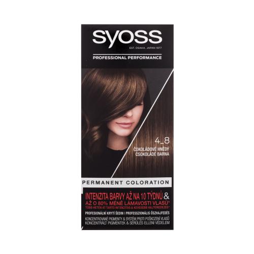 Syoss Permanent Coloration 50 ml permanentná farba na vlasy pre ženy 4-8 Chocolate Brown