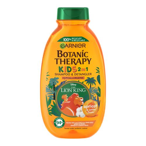 Garnier Botanic Therapy Kids Lion King Shampoo  Detangler 400 ml šampón 2v1 s vôňou marhule a bavlníkového kvetu pre deti