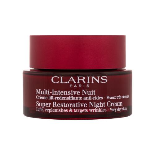 Clarins Super Restorative Night Cream Very Dry Skin 50 ml nočná starostlivosť pre veľmi suchú zrelú pleť pre ženy