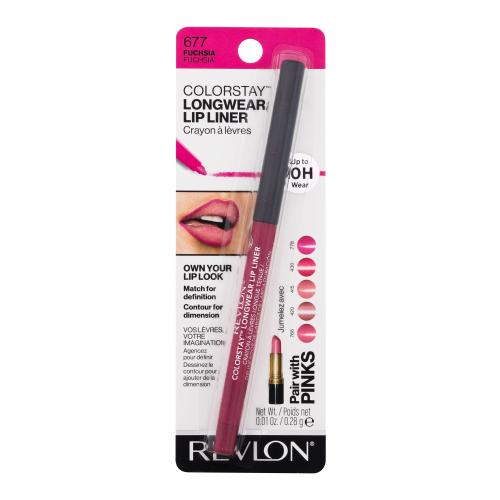 Revlon Colorstay Longwear Lip Liner 0,28 g dlhotrvajúca ceruzka na pery pre ženy 677 Fuchsia