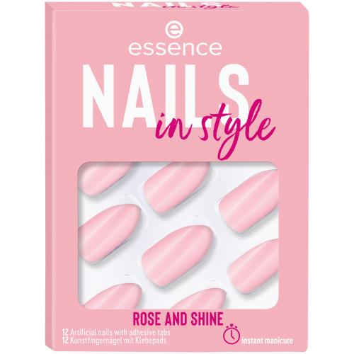 Essence Nails In Style umelé nechty so samolepiacimi vankúšikmi pre ženy umelé nechty 12 ks 14 Rose And Shine