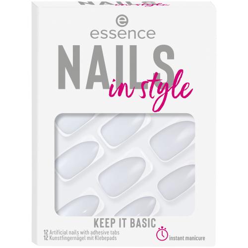 Essence Nails In Style umelé nechty so samolepiacimi vankúšikmi pre ženy umelé nechty 12 ks 15 Keep It Basic