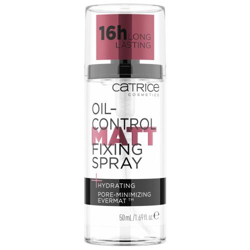 Catrice Oil-Control Matt Fixing Spray 50 ml zmatňujúci multifunkčný sprej s efektom zjemnenia pórov pre ženy
