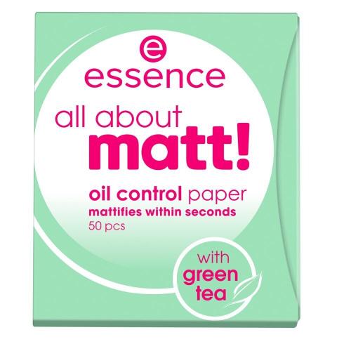 Essence All About Matt! Oil Control Paper 50 ks zmatňujúce pleťové papieriky pre ženy