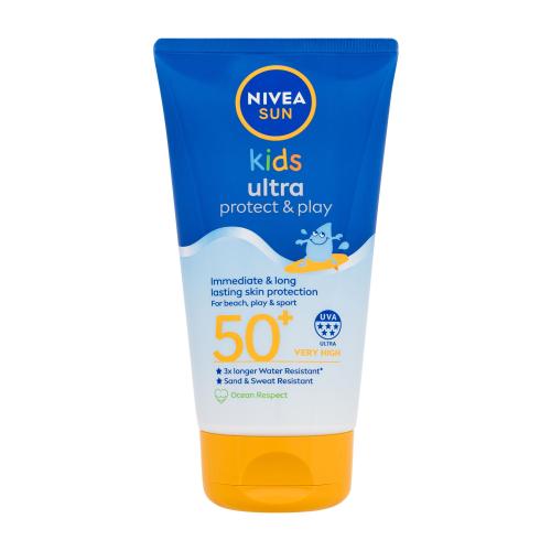 Nivea Sun Kids Ultra Protect  Play SPF50 150 ml vodoodolné mlieko na opaľovanie pre deti