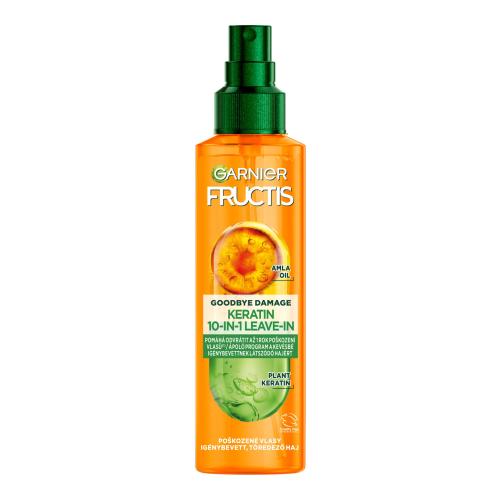 Garnier Fructis Goodbye Damage Keratin 10-In-1 Leave-In 150 ml bezoplachovací sprej na obnovu poškodených vlasov pre ženy