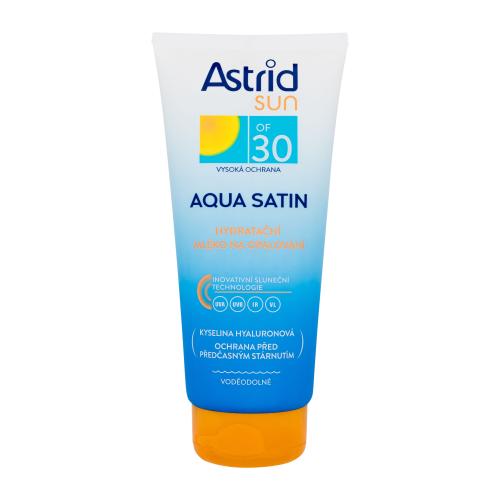 Astrid Sun Aqua Satin Moisturizing Milk SPF30 200 ml vodoodolné hydratačné mlieko na opaľovanie unisex