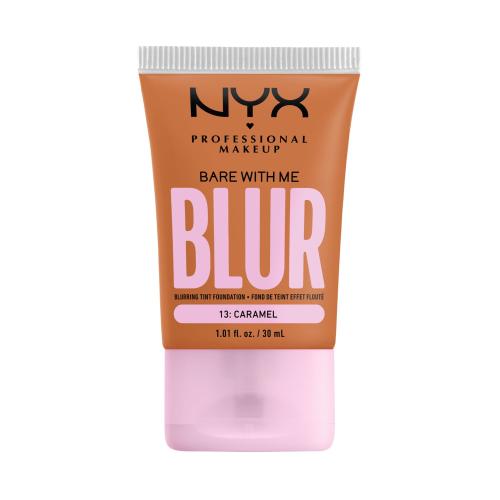 NYX Professional Makeup Bare With Me Blur Tint Foundation 30 ml zmatňujúci make-up so stredným krytím pre ženy 13 Caramel