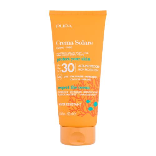 Pupa Sunscreen Cream SPF30 200 ml vodoodolný opaľovací krém na telo aj tvár unisex
