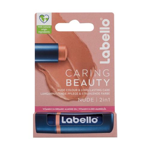 Labello Caring Beauty 4,8 g farebný balzam na pery pre ženy Nude