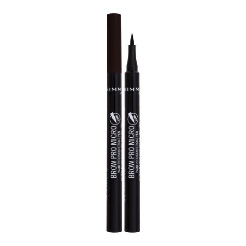 Rimmel London Brow Pro Micro 24HR Precision-Stroke Pen 1 ml pero na obočie pre ženy 004 Dark Brown