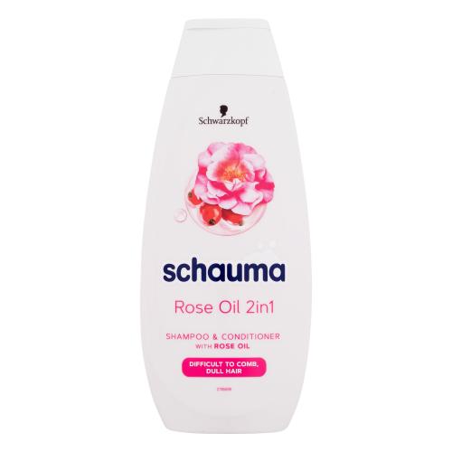 Schwarzkopf Schauma Rose Oil 2in1 400 ml šampón a kondicionér na zvýšenie lesku a ľahké rozčesanie pre ženy