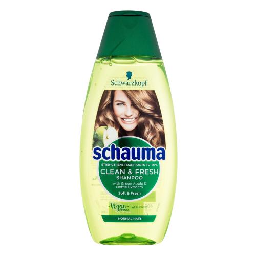 Schwarzkopf Schauma Clean  Fresh Shampoo 400 ml šampón s výťažkom z jablka a žihľavy na normálne vlasy pre ženy