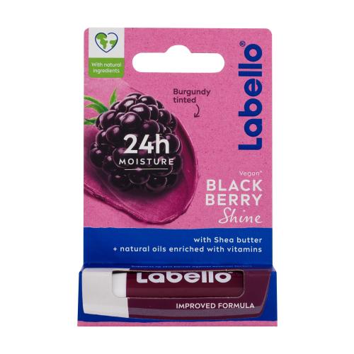 Labello Blackberry Shine 24h Moisture Lip Balm 4,8 g balzam na pery s jemným zafarbením pre ženy