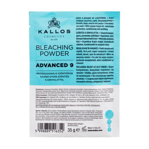 Kallos Cosmetics KJMN Advanced 9 Bleaching Powder 35 g melírovací a zosvetľujúci prášok pre ženy
