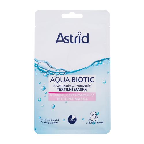Astrid Aqua Biotic Anti-Fatigue and Quenching Tissue Mask 1 ks povzbudzujúca a hydratujúca textílna pleťová maska pre ženy