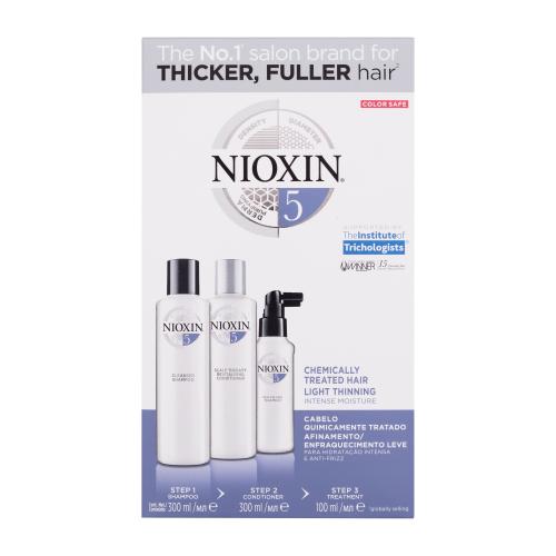 Nioxin System 5 darčeková kazeta pre ženy šampón System 5 Cleanser Shampoo 300 ml  kondicionér System 5 Revitalising Conditioner 300 ml  starostlivosť o vlasy System 5 Scalp  Hair Treatment 100 ml
