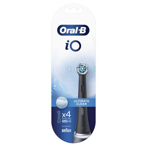 Oral-B iO Ultimate Clean Black náhradné hlavice na elektrickú zubnú kefku unisex 4 ks náhradných hlavíc