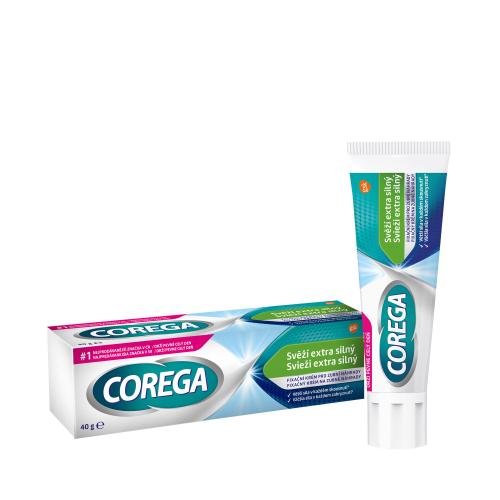 Corega Fresh Extra Strong 40 g svieži, extra silný fixačný krém na zubnú náhradu unisex