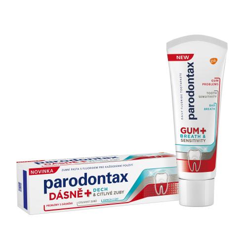 Parodontax Gum Breath  Sensitivity 75 ml zubná pasta proti problémom s ďasnami, zápachu z úst a citlivosti zubov unisex
