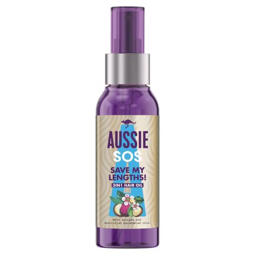 Aussie SOS Save My Lengths! 3in1 Hair Oil 100 ml olej proti rozštiepeným končekom a na uľahčenie rozčesávania pre ženy