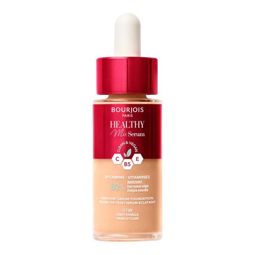 BOURJOIS Paris Healthy Mix Clean  Vegan Serum Foundation 30 ml rozjasňujúci tekutý make-up pre ženy 51 Light Vanilla